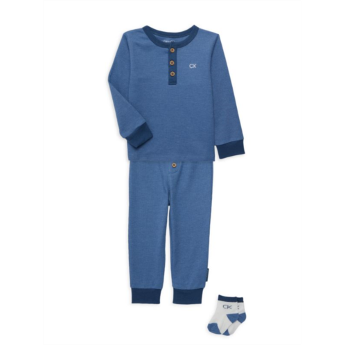 Calvin Klein Baby Boys 3-Piece Tee, Joggers & Socks Set