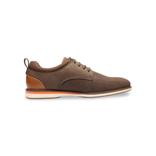 Bruno Marc Embossed Faux Leather Derby Shoes