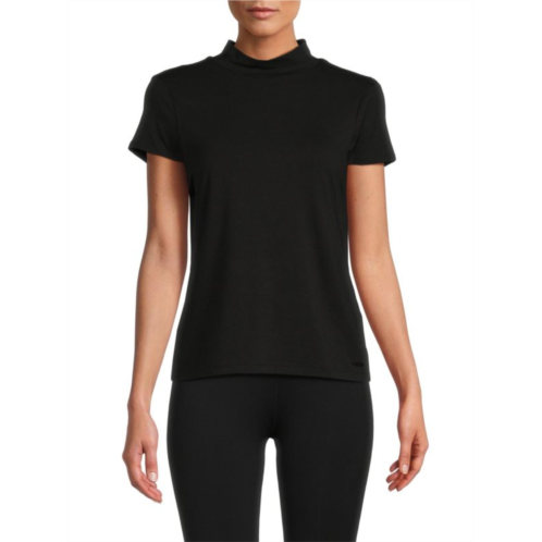 DKNY Modal Blend Mockneck Top