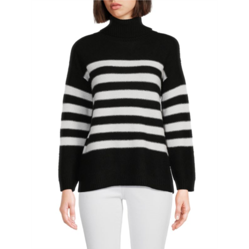 M MAGASCHONI ?Cashmere Striped Turtleneck Sweater