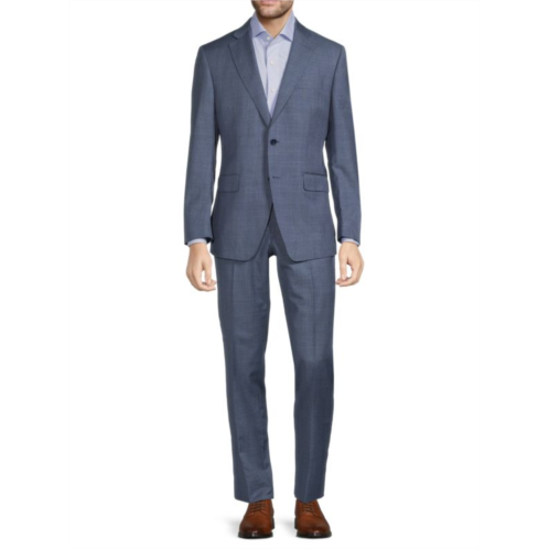 Saks Fifth Avenue Classic Fit Glen Plaid Wool Suit