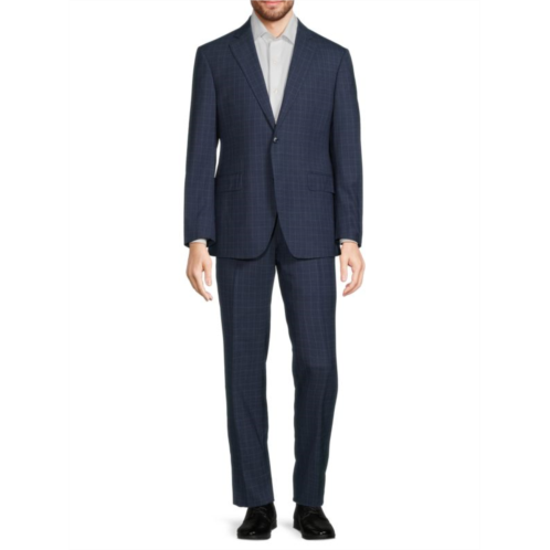 Saks Fifth Avenue Modern Fit Plaid Wool Suit