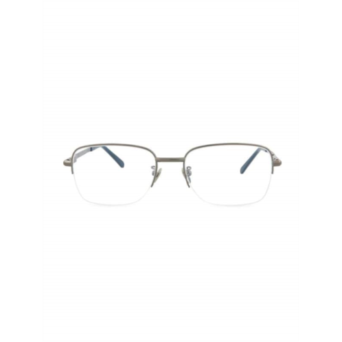 Brioni 57MM Rectangle Half Rim Eyeglasses