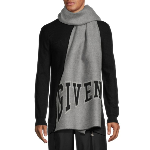 Givenchy College Logo Virgin Wool Scarf