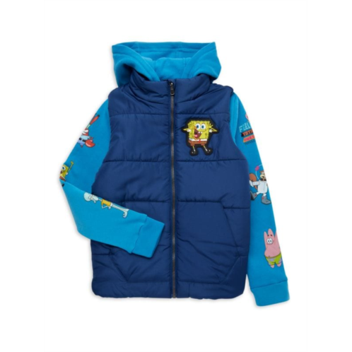 Members Only Boys Hoodie Puffer Vest