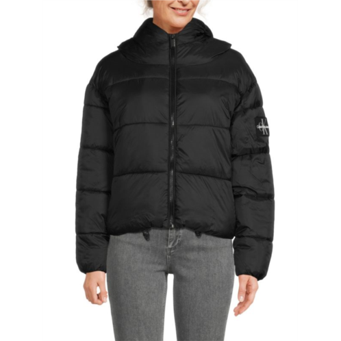 Calvin Klein Jeans Boxy Hooded Puffer Jacket