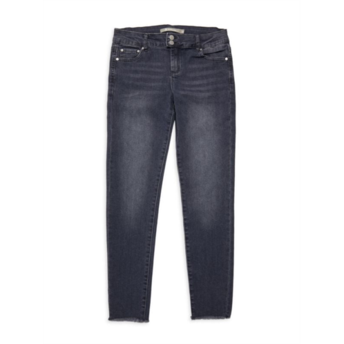 Tractr Girls Low Rise Frayed Jeans