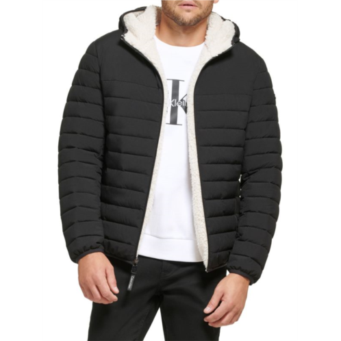 Calvin Klein Sherpa Lined Hooded Puffer Jacket