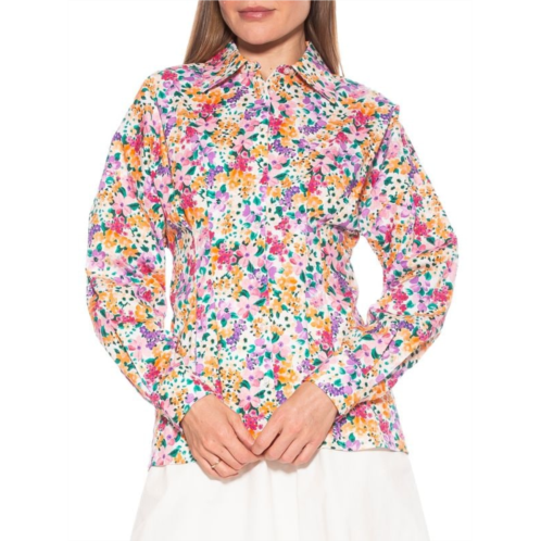 Alexia Admor Calliope Pintuck Button Down Shirt