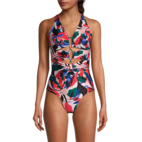 PatBO Moscow One-Piece Printed Swimsuit
