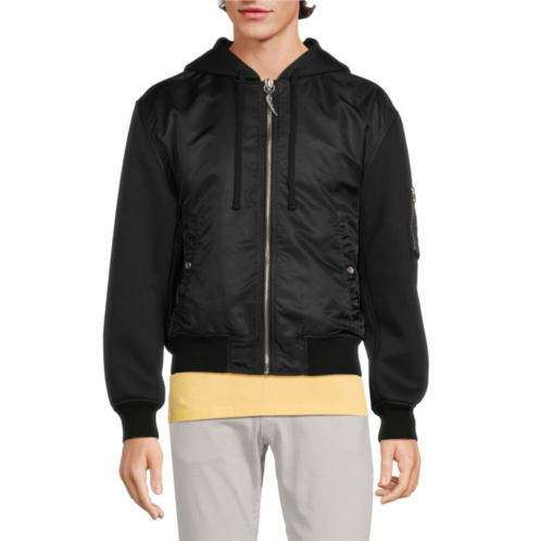 Roberto Cavalli Logo Applique Hooded Jacket