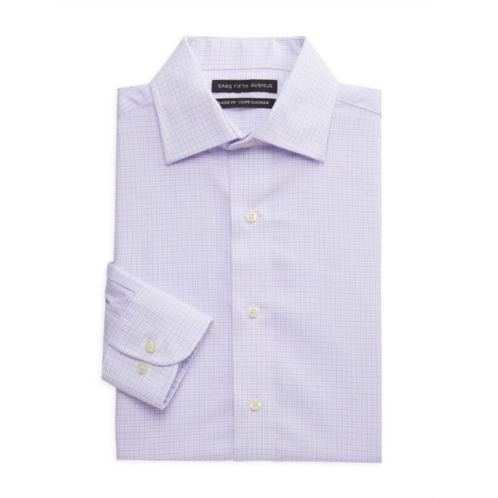 Saks Fifth Avenue Classic Fit Check Dress Shirt