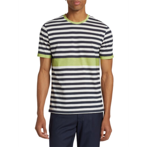 Saks Fifth Avenue Striped Cotton T Shirt