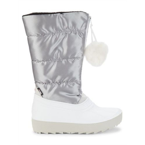 Pajar Fay Quilted Faux Fur Pom Pom Snow Boots