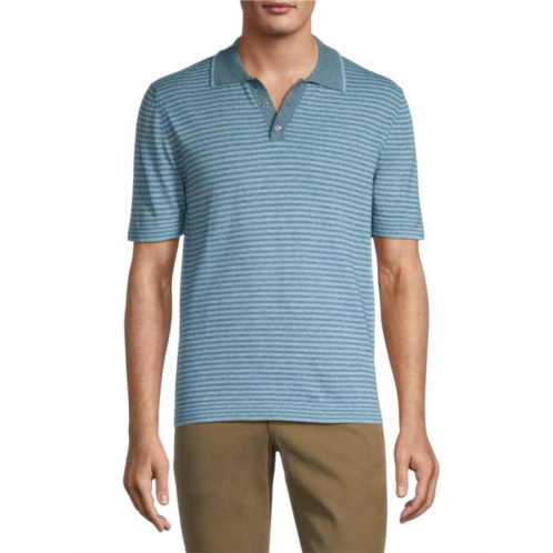 Saks Fifth Avenue Slim Fit Striped Polo Shirt