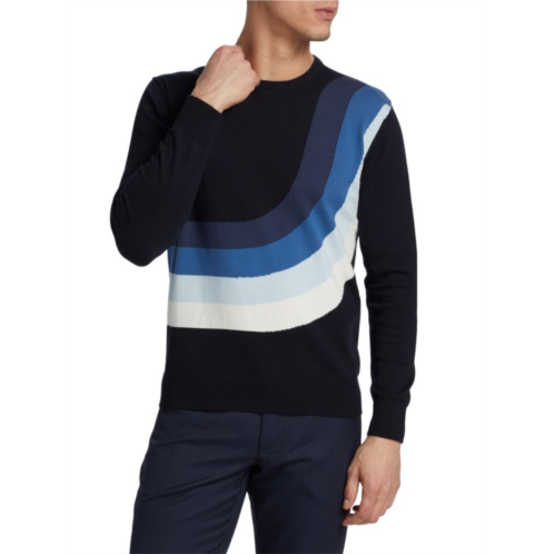 Saks Fifth Avenue Wave Intarsia Sweater