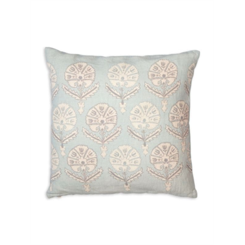 Roselli Trading Blue Lotus Cotton Accent Pillow
