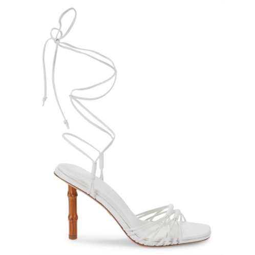 Veronica Beard Cabot Leather Strappy Sandals