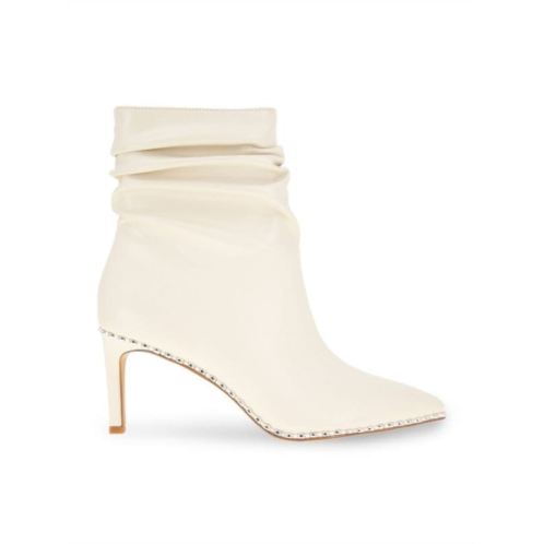 BCBGeneration Point Toe Studded Ruched Ankle Boots