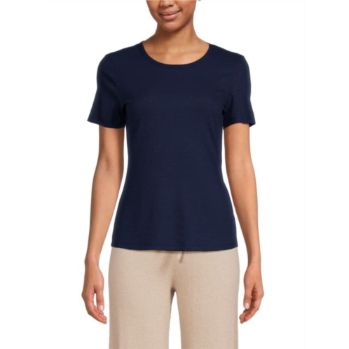 Saks Fifth Avenue Micro Ribbed Crewneck T Shirt