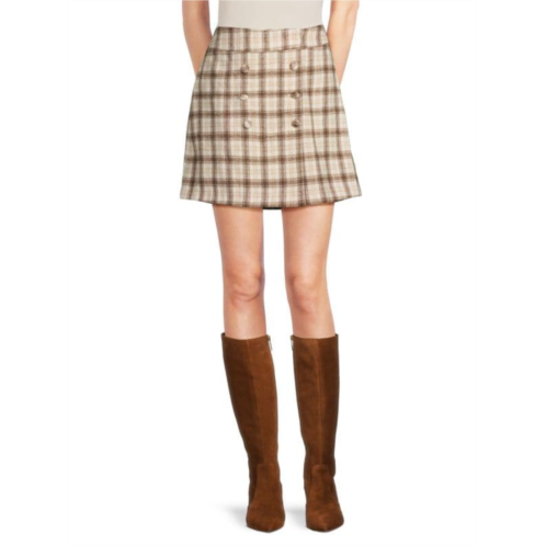 BCBGeneration Plaid Mini Skirt