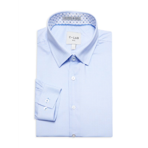 C-LAB NYC Slim Fit Micro Check Dress Shirt