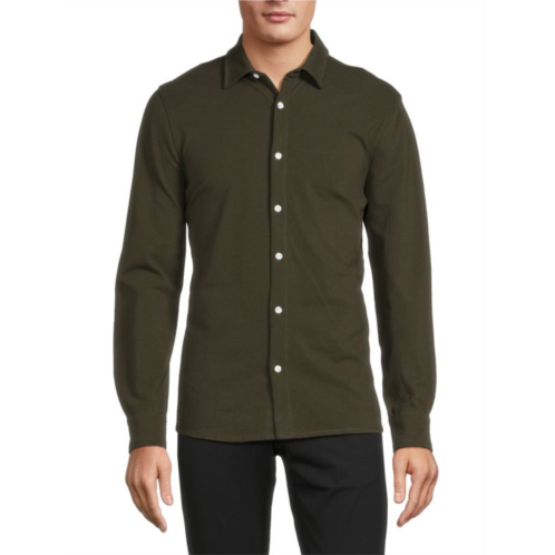 Slate & Stone Solid Pique Button Down Shirt