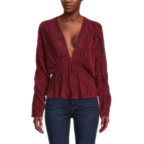 Renee C. Plisse Dolman Sleeve Top