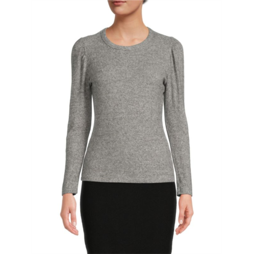 Renee C. Brushed Ribbed Knit Top