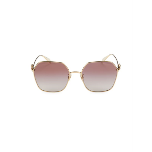 Alexander McQueen 61MM Embellished Geometric Sunglasses