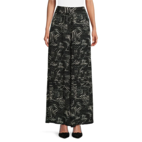 Renee C. Abstract Print Palazzo Pants