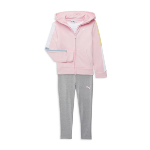 Puma Little Girls 3-Piece Hoodie, Tee & Leggings Set