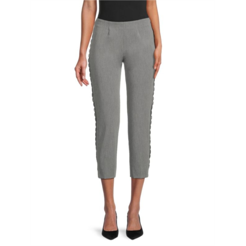 Piazza Sempione Lace Trim Cropped Pants