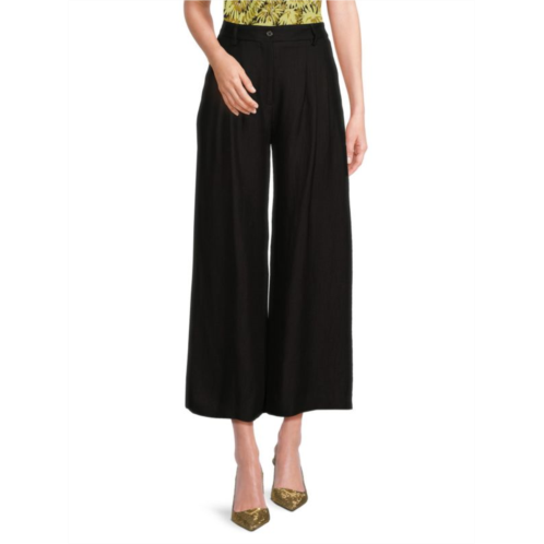 Piazza Sempione Linen Blend Wide Leg Pants