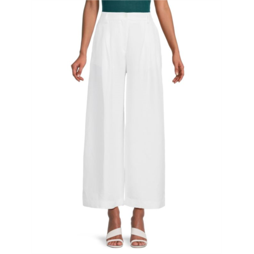 Piazza Sempione Linen Blend Wide Leg Pants