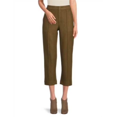Vince Tapered Stove Pipe Wool Cropped Pants