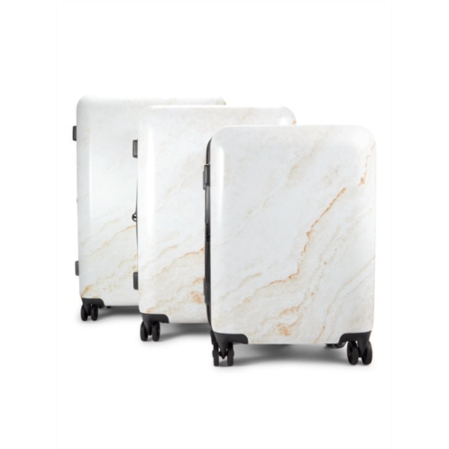 Calpak 3-Piece Marble Print Spinner Suitcase Set