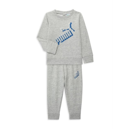 Puma Baby Boys 2-Piece Logo Fleece Sweatshirt & Joggers Set