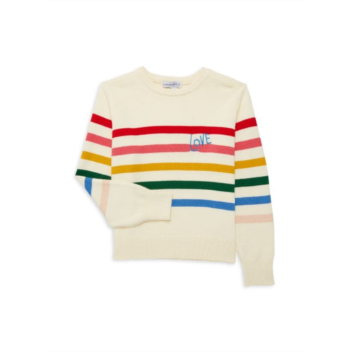 Central Park West Kid ?Girls Hart Love Stripe Sweater