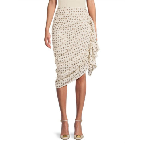 Rhode Felicity Floral Asymmetric Skirt