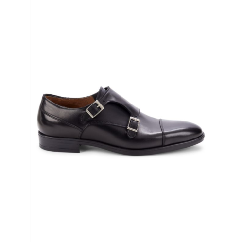 To Boot New York Heathrow Leather Double Monk Strap Shoes