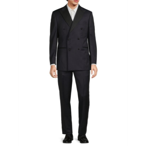 Saks Fifth Avenue Classic Fit Double Breasted Wool Suit
