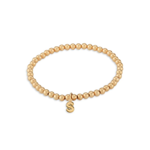 Saks Fifth Avenue 14K Yellow Gold Initial Charm Beaded Bracelet