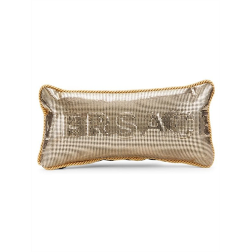 Versace Logo Metallic Throw Pillow