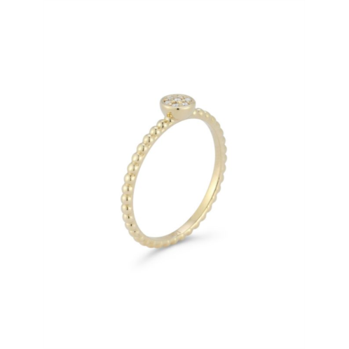 Saks Fifth Avenue 14K Yellow Gold & 0.4 TCW Diamond Bead Ring