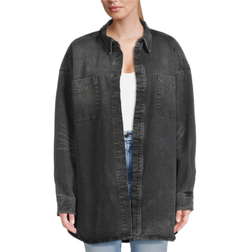 Good American Oversized Denim Shirt Jacket