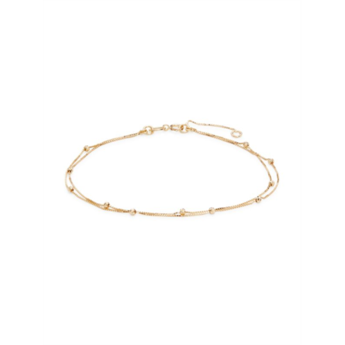 Saks Fifth Avenue Made in Italy 14K Yellow Gold Layered Station Bracelet