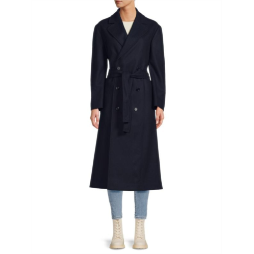 REDValentino Belted Wool Blend Peacoat