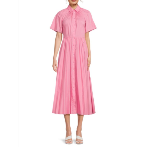 REDValentino Pleated Midi A-Line Dress