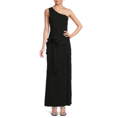 The fashion poet One Shoulder Bow Maxi Dress